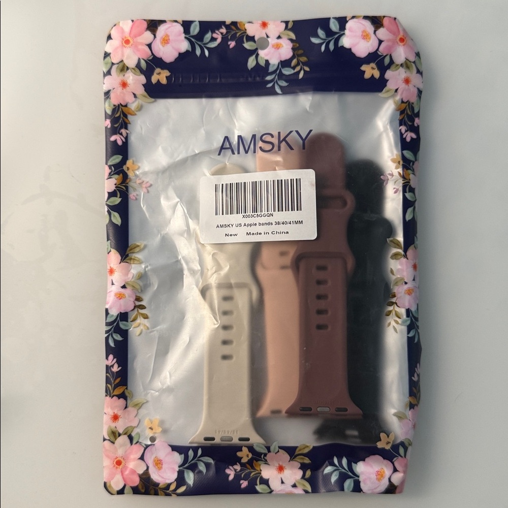 Sky Floral Watch Bands Packaging